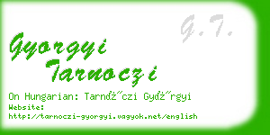 gyorgyi tarnoczi business card